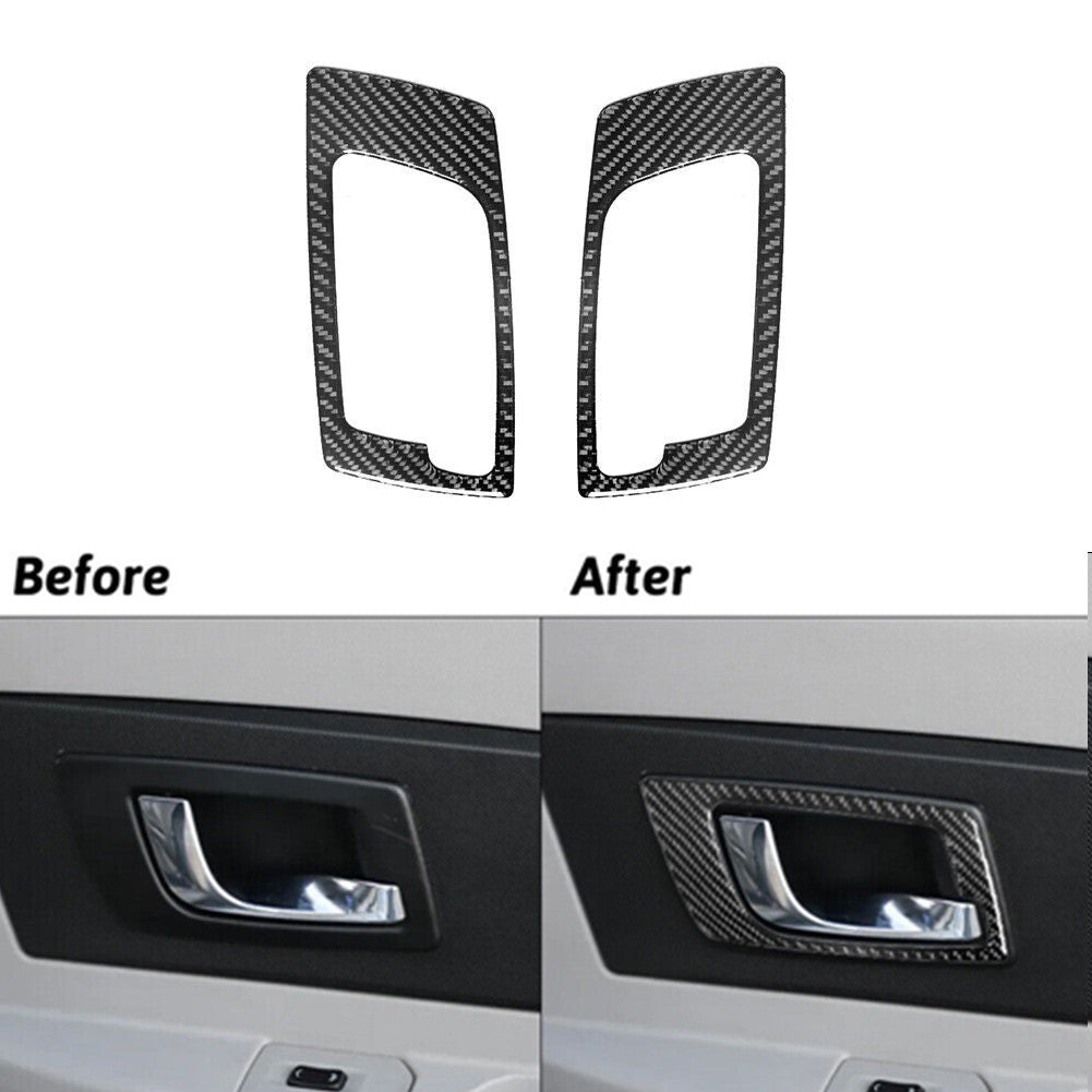 Carbon Fiber Interior Rear Door Handle Trim Cover for Cadillac CTS 2003-2007