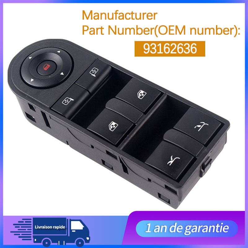 Commutateur de Vitre Lectrique pour for Opel Tigra Twintop 2004-2016 93162636 Neuf