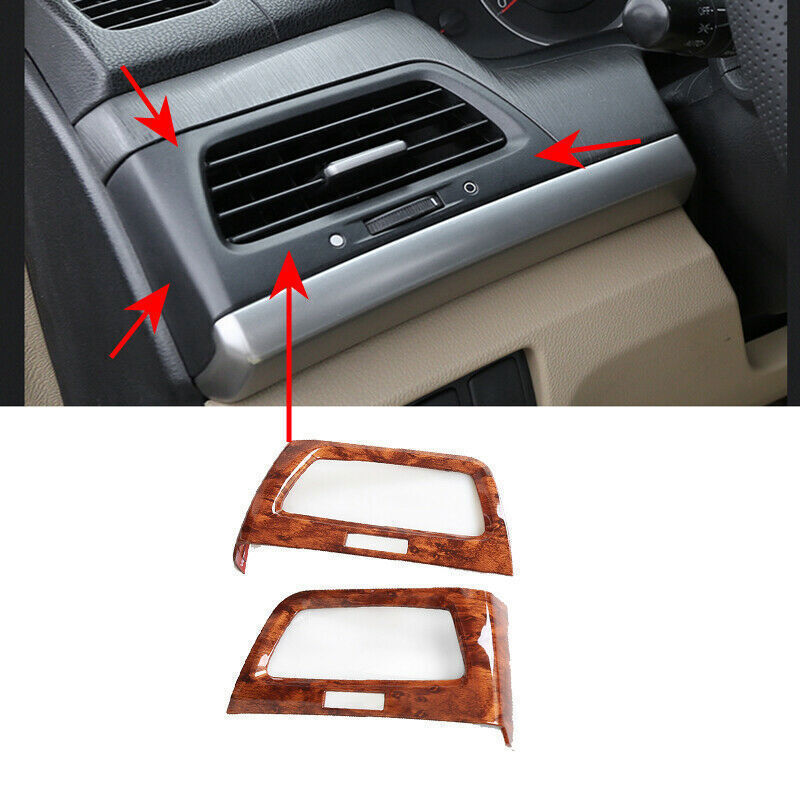 Wood Grain Air Vent Conditioning Outlet Cover Trim for Honda Accord Sedan 08-12