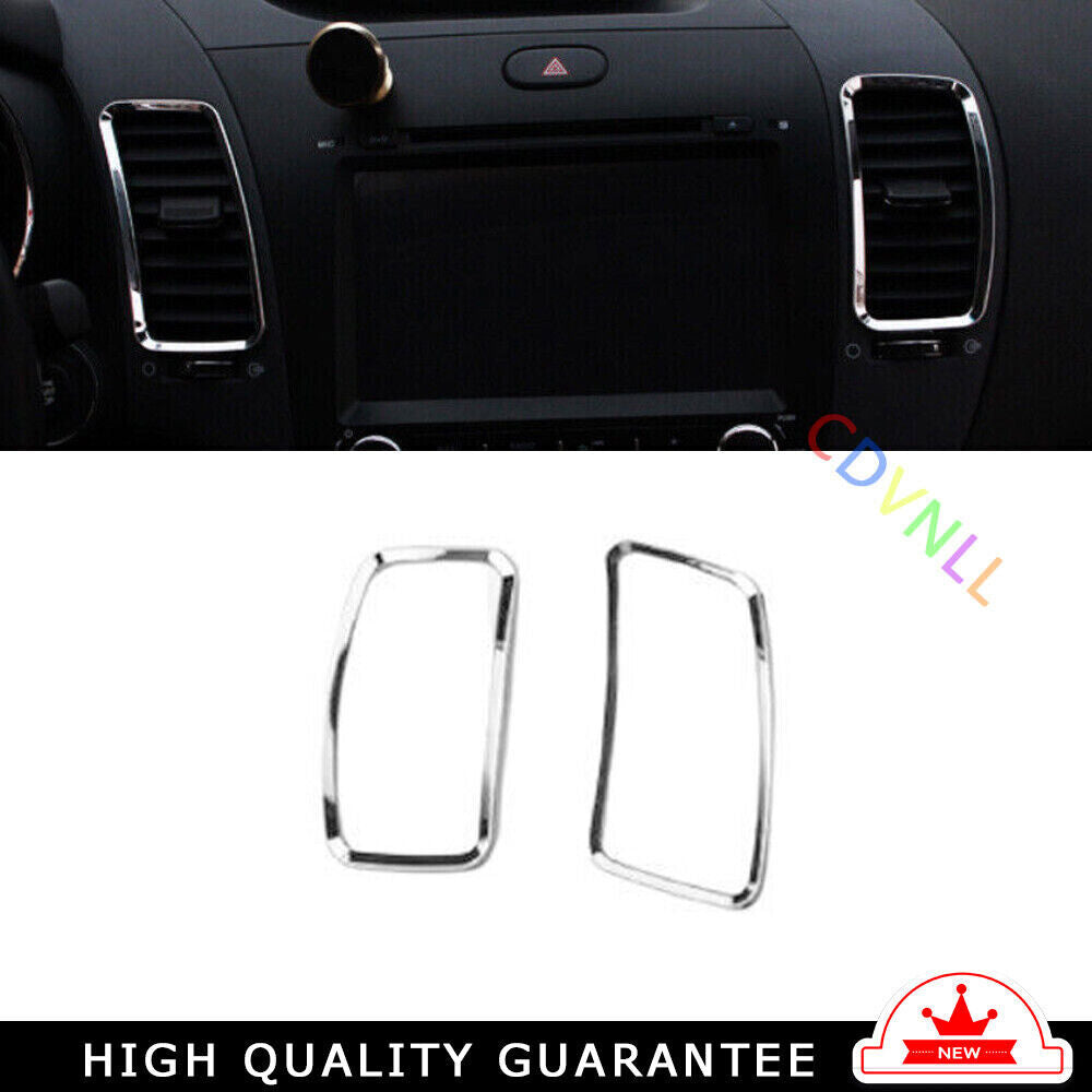 Middle Air Outlet Vent Frame Cover Trim for Kia K3 Forte 2014-2018 Chrome Steel