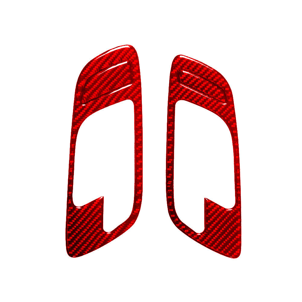 Red Carbon Fiber Front Door Handle Button Trim For Silverado/tahoe/ for sierra 07-14