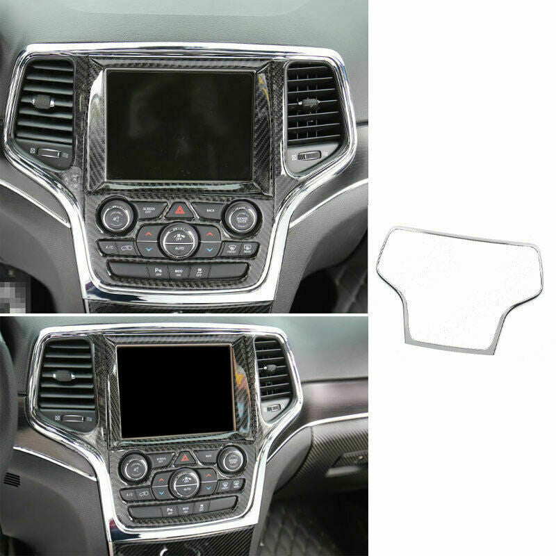For 2014-2021 for Jeep Grand Cherokee Chrome Console Navigation AC Panel Frame Trim