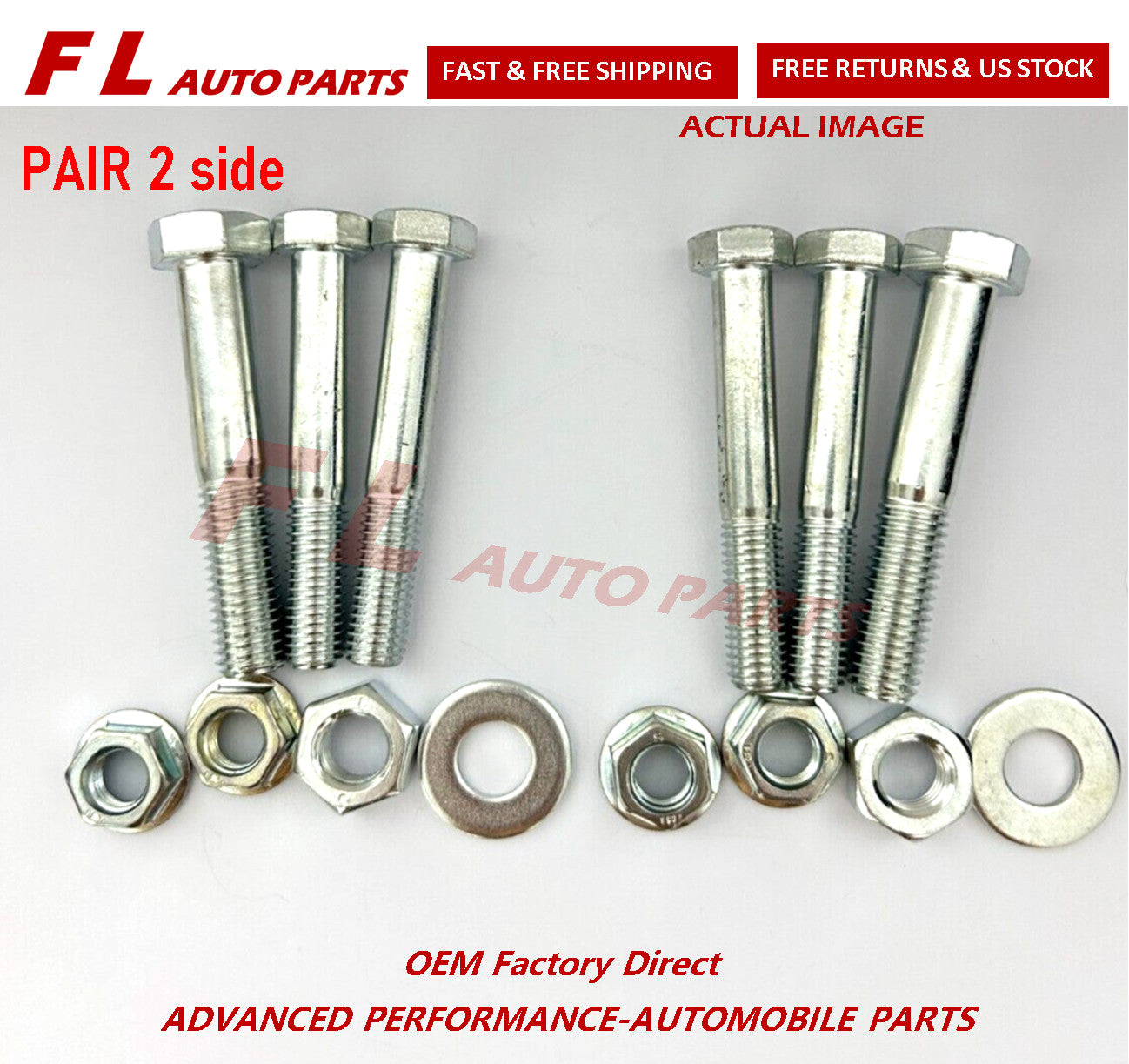 Hub To Knuckle Mounting Bolt Kit Bush Bolt Kit for Jeep Cherokee 14-2023 2 Side