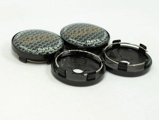 4x60mm Volk Racing Badge Wheel Center Cap Hub Cap Edge Cap Badge Black