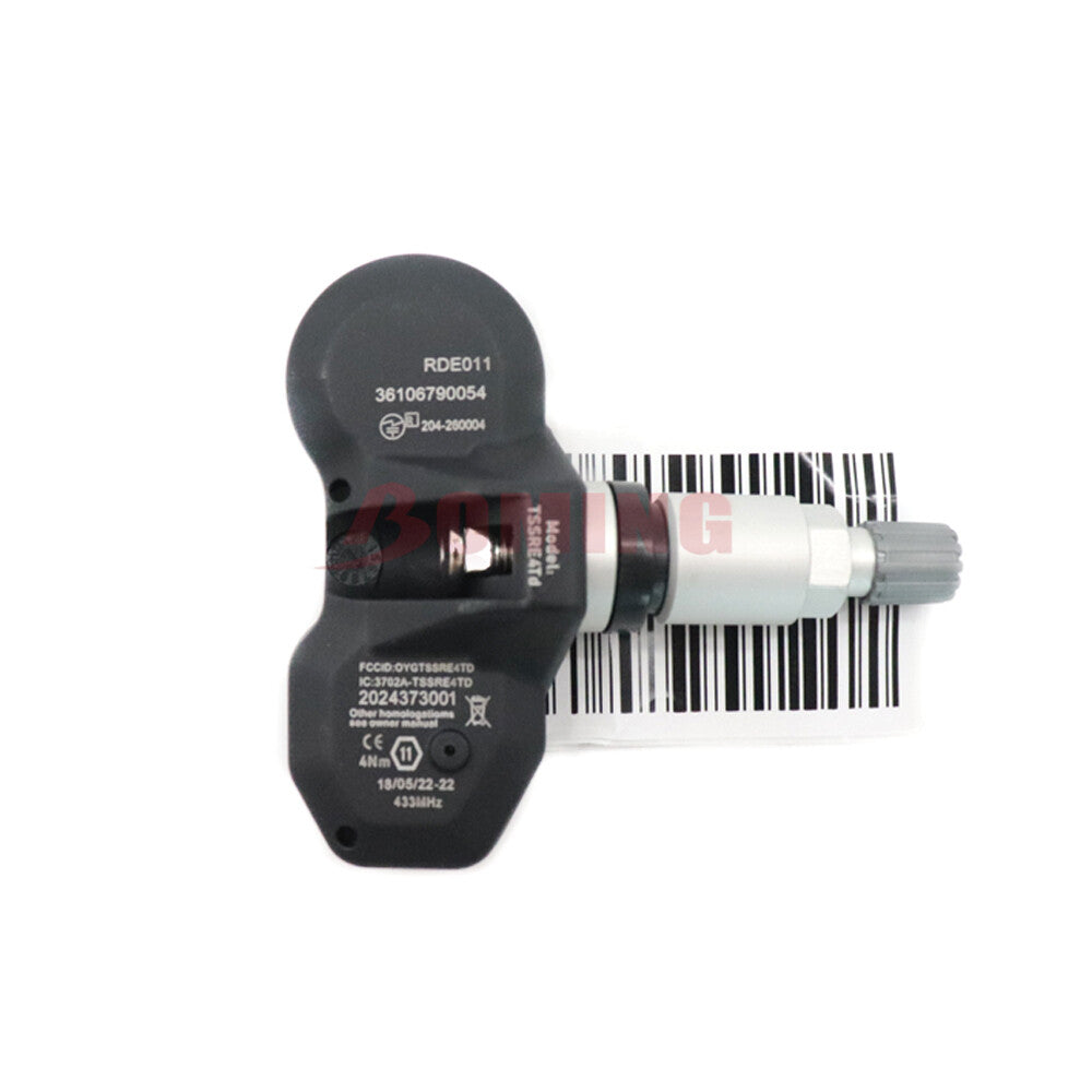 (4) Kit 36106790054 Tire Pressure Sensor (TPMS), new, for BMW for Mini 433MHz TS-BM03