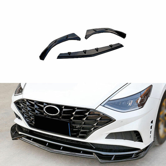 for Hyundai Sonata 2020-2023 Glossy Black Front Bumper Lip Chin Splitter Spoiler