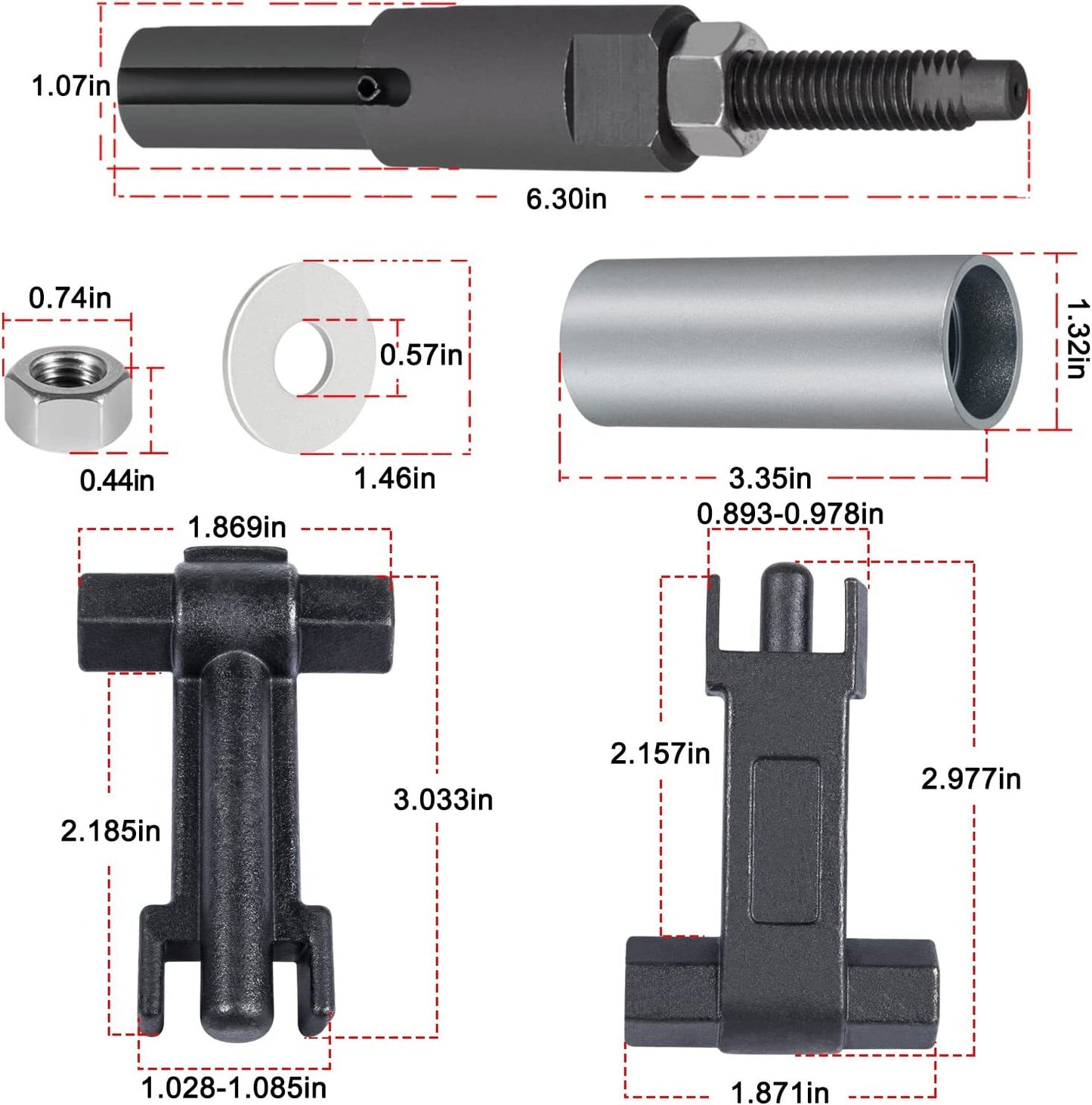 6778 6779 Injector Puller+7222 Injector Tube Remover Tool For GM 6.6L Duramax