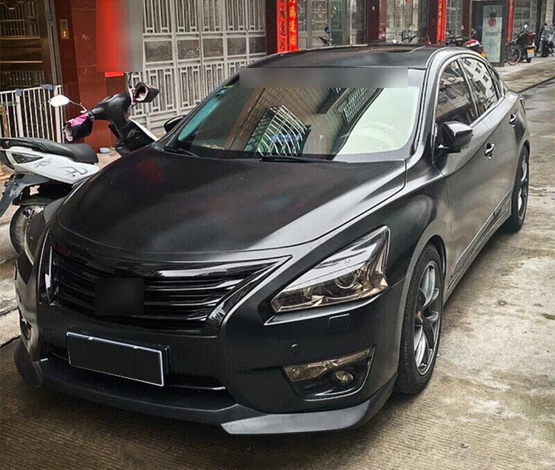 for Nissan Altima Teana 2013-2015 Matt Black Front Bumper Lip Spoiler Bodykit