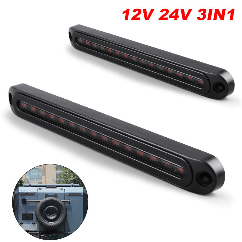 2X DRL LED Light Bar Brake Flowing Turn Signal Tail Strip Sequential Truck 10''