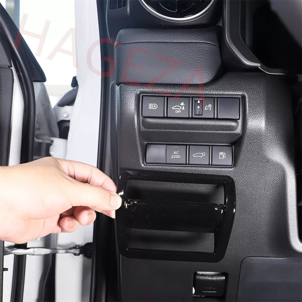 Gloss Black ABS Headlight Switch Button Trim For Toyot@ for Land Cruiser LC250 2024+