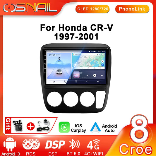 Car Radio for Honda CRV for CR-V 3 1997-2001 Auto Multimedia Video Player Screen GPS