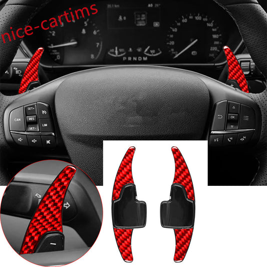ABS/Red Carbon Steering Wheel Paddle Shifter for Ford Focus 15-22 EcoSport 18-22