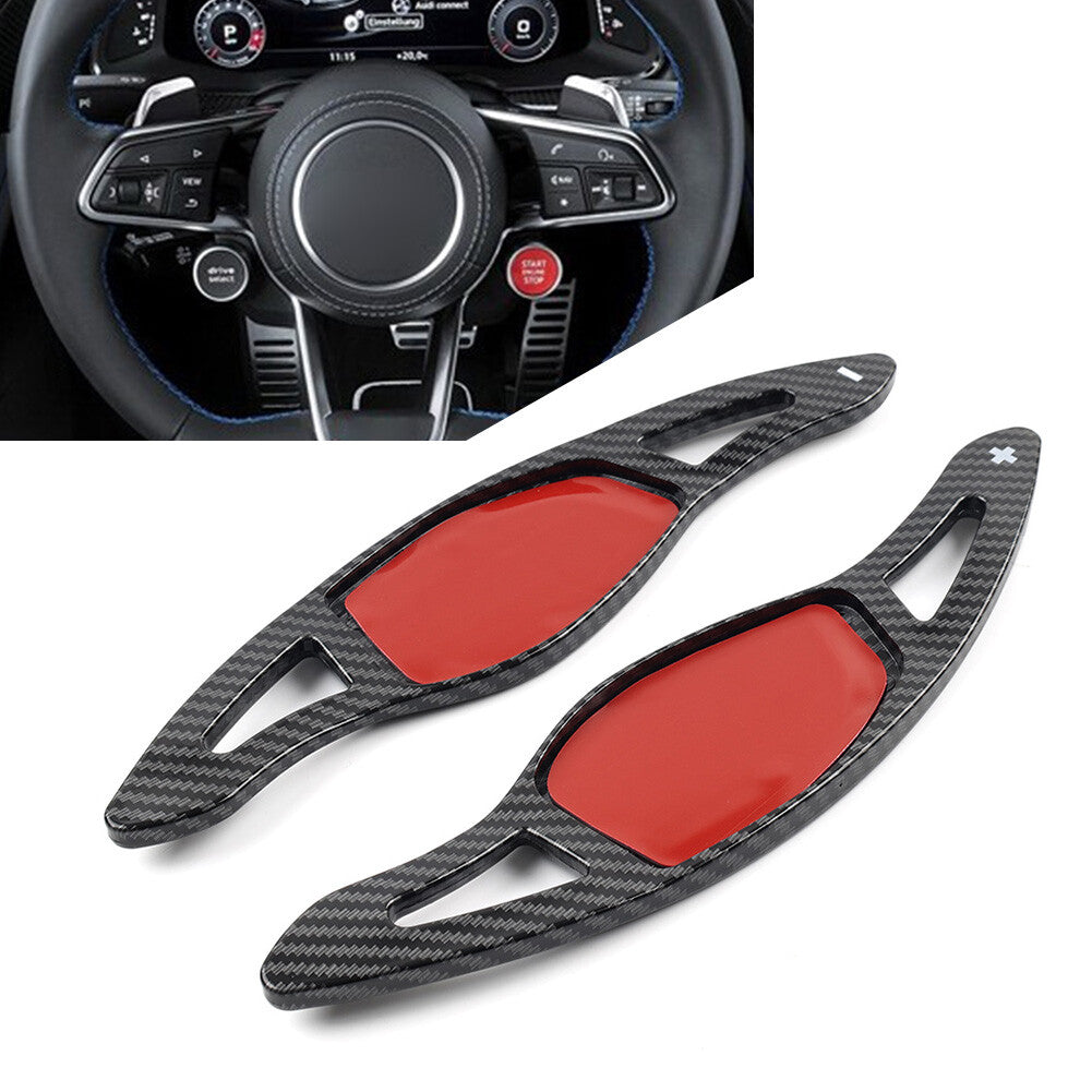 1 Pair Steering Wheel Shift Paddle Shifter Extension for Audi R8 RS3 RS4 RS5 TT