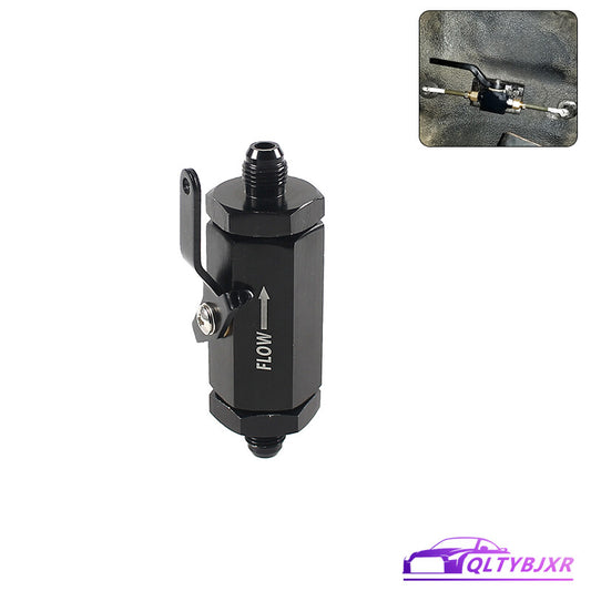 AN6 6AN Black Inline Fuel Shut Off Valve Cut Off Flow Control with Cable Lever