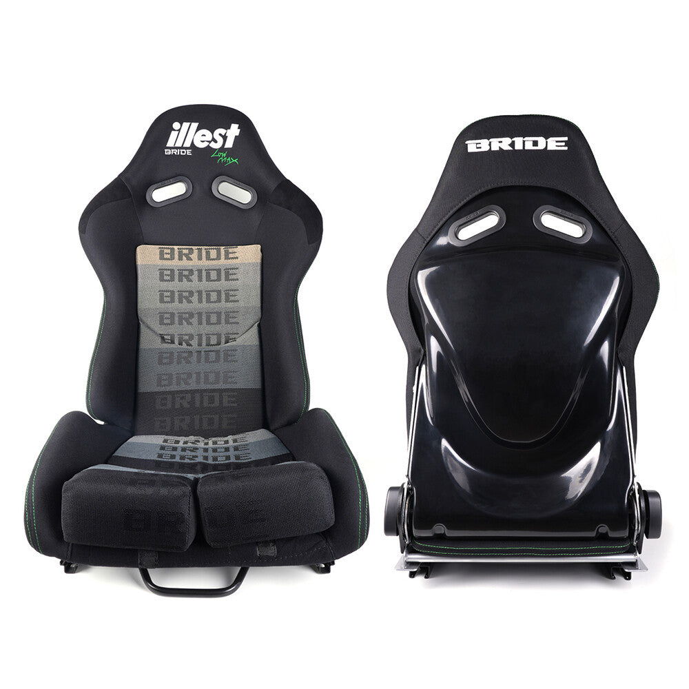 1Pair BRIDE Seats Low Max JDM Racing Seats+Fiberglass Back Cushion+Sliders