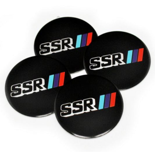 New 4x50mm black wheel decals, rim decals, SSR