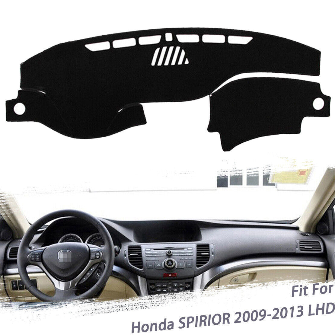 2X Inner Dashboard Dash Mat Non-slip DashMat Sun Shade for Honda SPIRIOR 09-2013