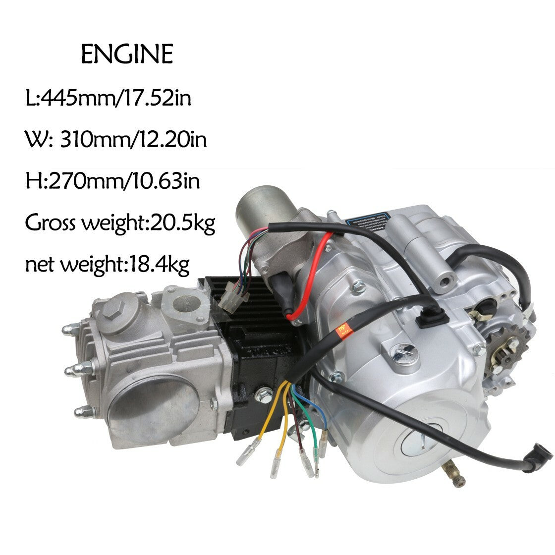 4-stroke 125cc engine and motor kit, semi-automatic, suitable for all-terrain vehicles, go-karts, four-wheel off-road vehicles, and 4-wheeled vehicles.
