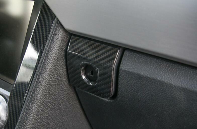 for Ford for Mustang 2015-2022 Carbon Fiber for Co -Pilot Storage Box Switch Trim 1PCS