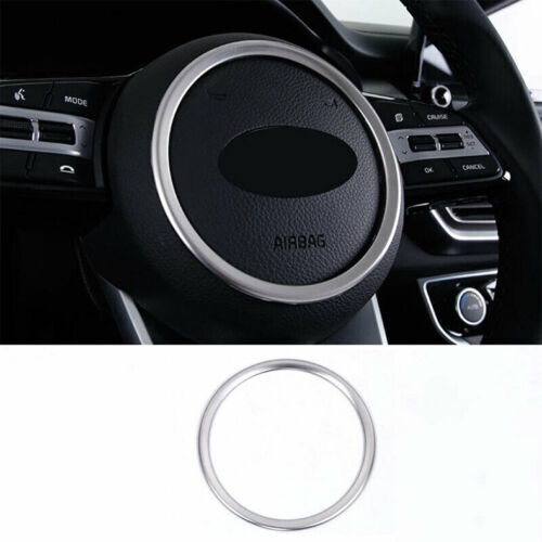 for Kia Seltos 2020-2023 Silver Steering Wheel Central Ring Trim Decor Cover