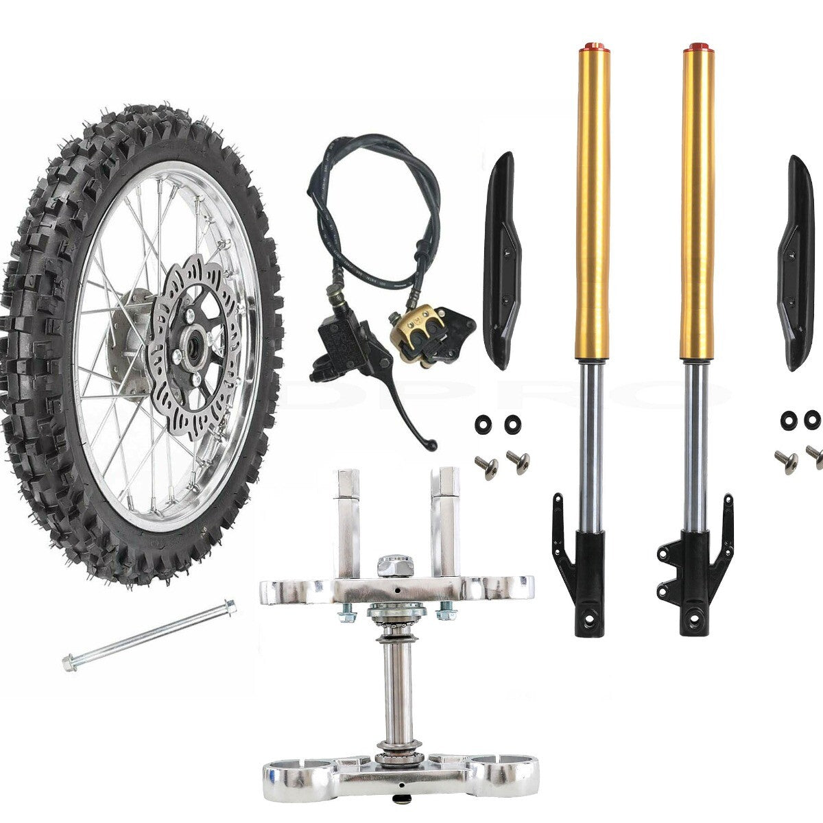 45/48 mm fork assembly + 14-inch wheels 60/100-14 for Pit Dirt bike razor CRF50