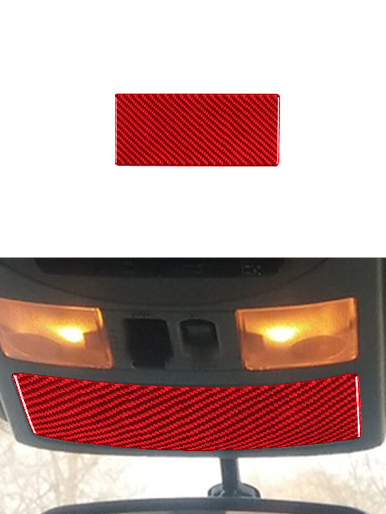 Red Cover Carbon Top Glasses Case Panel Trim Fiber for Nissan Quest 2004-2006