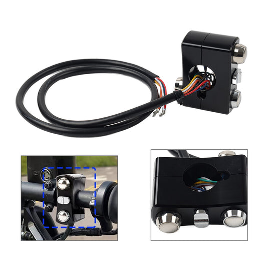 1 Motorcycle Handlebar Control Switch Horn Turn Signal Light Fit for Harley Bobber