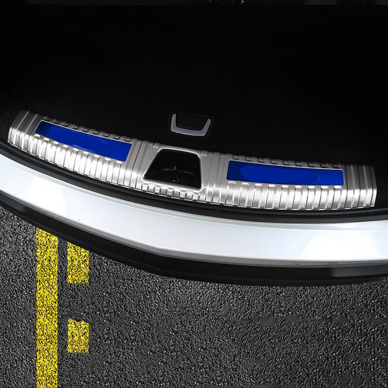 for Cadillac XT4 18-21 Silver Inner Rear Bumper Protector Plate Sill Cover Trim