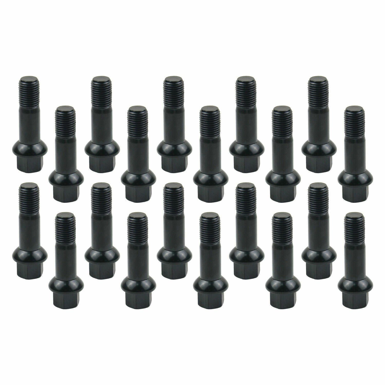 20x Black Lug Bolts Nuts for Benz ML550 S500 GLK350 S550 CL500 GL450 0009907607