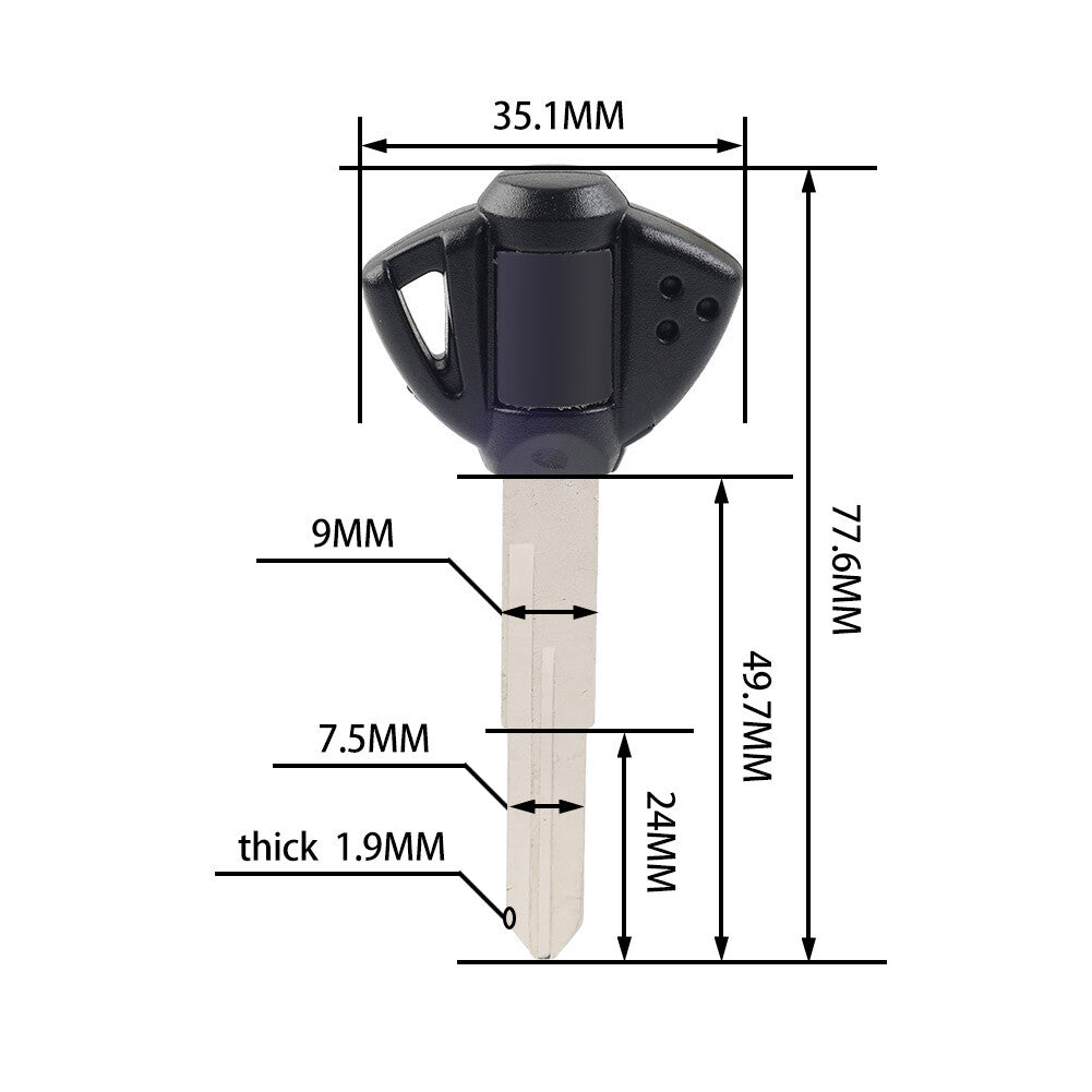 Motorcycle Blank Uncut Key Blade for Suzuki GSXR600 GSXR750 GSXR1000