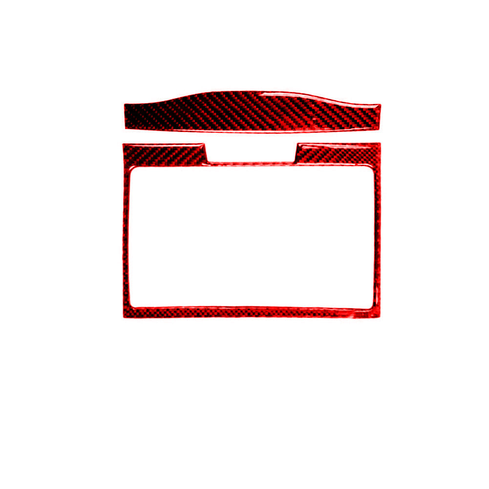 Red Carbon Fiber Radio Player Frame Cover Trim for Honda CRV CR-V 2015-16 Type A