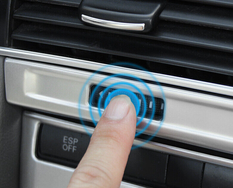 Fit for Audi A6 08-2011 Silver Steel Inner Console Volume CD Switch Panel Trims