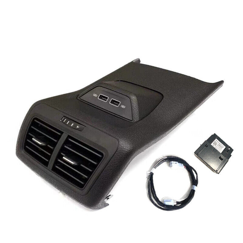 Rear air conditioning vent socket, center armrest with USB port, compatible with for Golf 7 MK7 2013-2017.