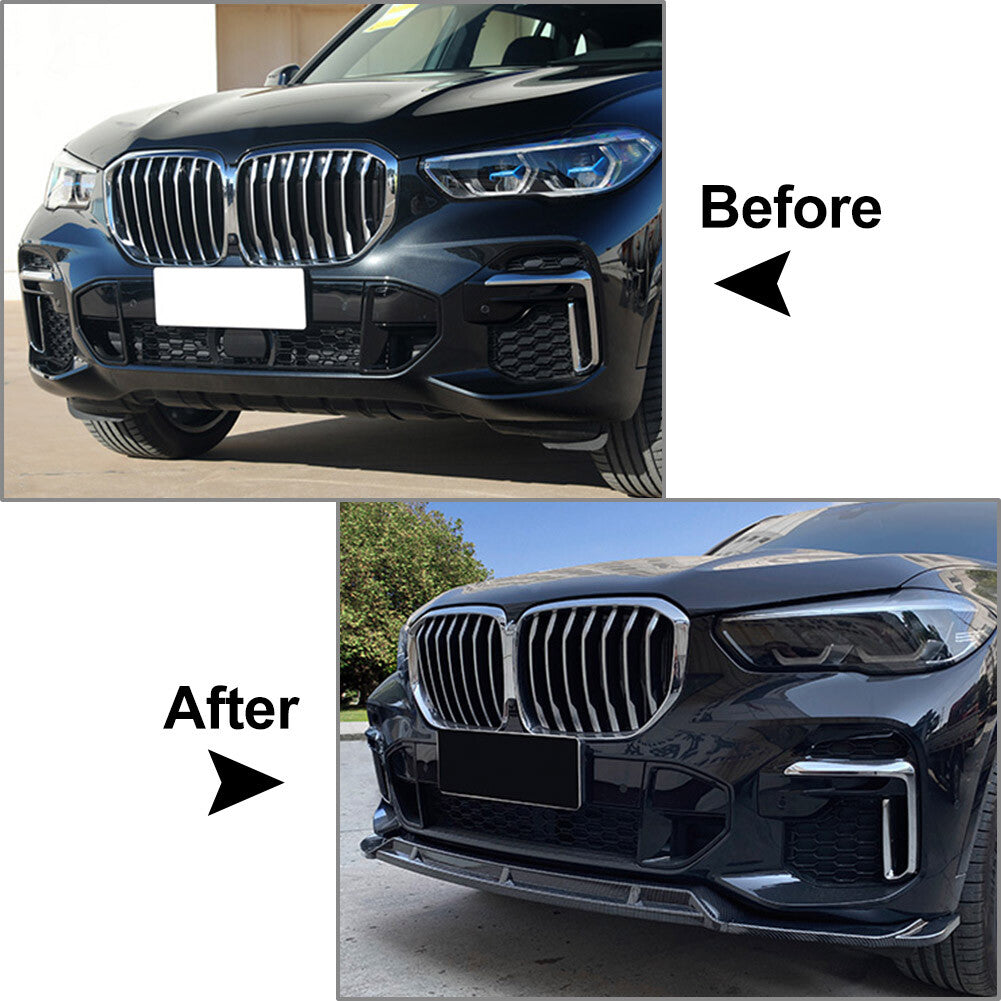 Front Bumper Spoiler Lip for BMW X5 G05 M Sport 2019-2022