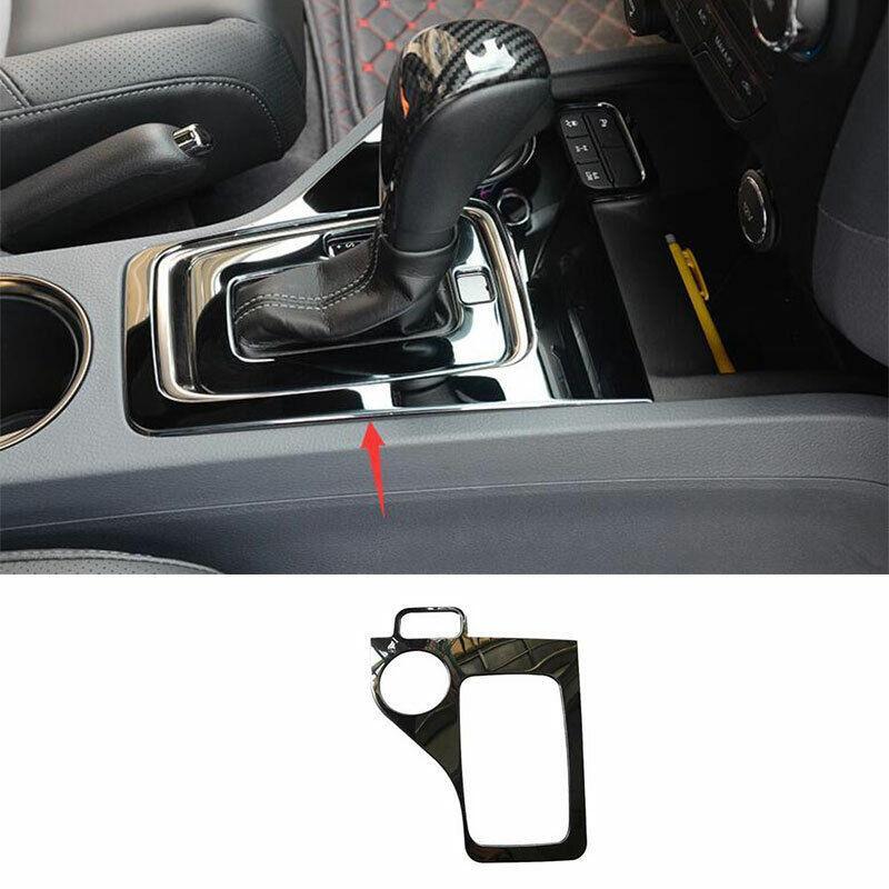 for Ford Ranger 2015-2022 Black Steel Central Console Gear Shift Cover Trim 1PCS