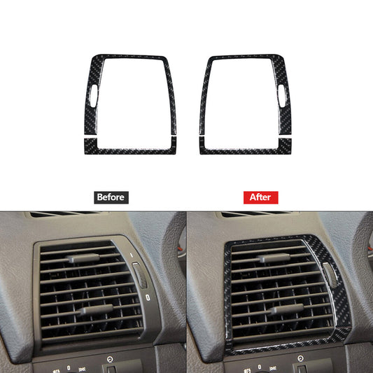 4X Carbon Fiber Side Air Outlet Trim for BMW X5 2000-2006