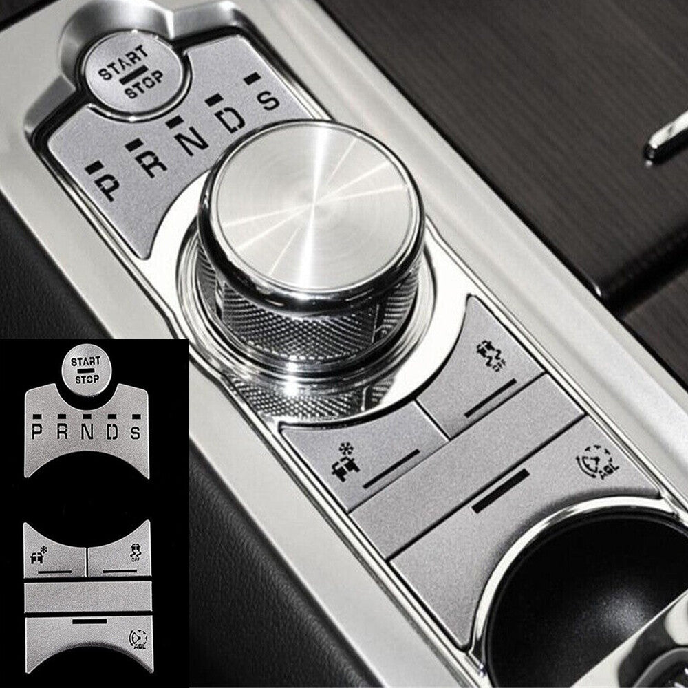 6¡ÁAlloy Silver Center Gear Shift Button Trim for Jaguar XF 2012-2015 Accessories