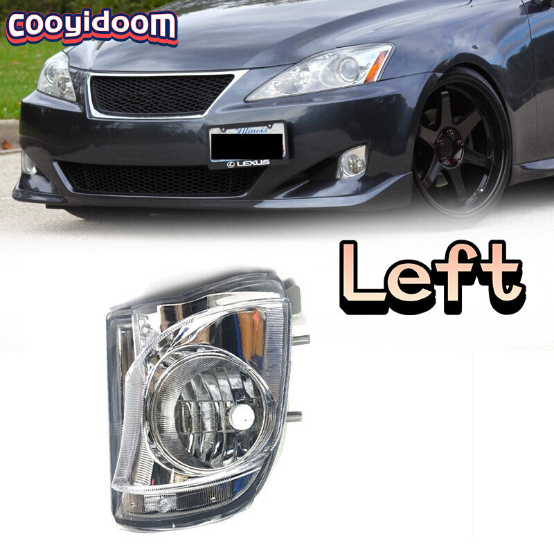 Transparent lens fog light on the left front bumper, suitable for LEXUS IS250 IS350 2006-2010