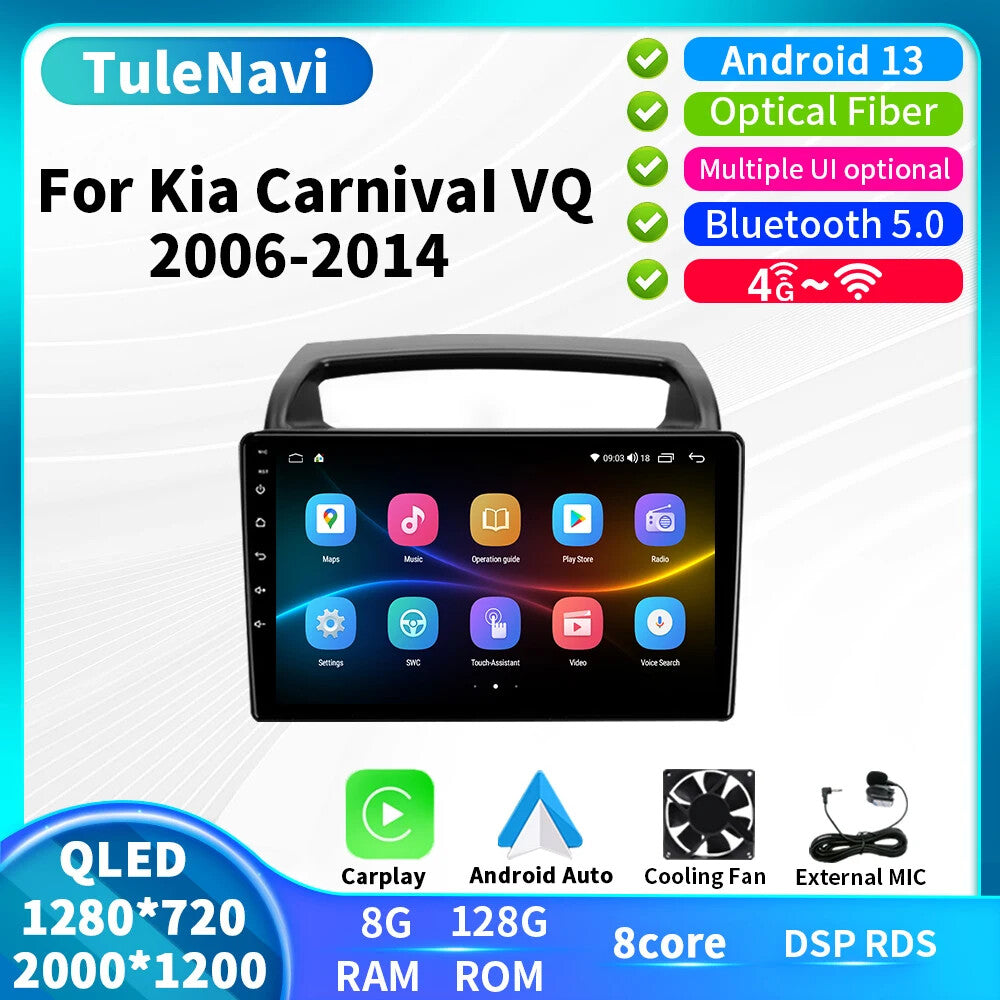 for KIA Carnival 2006-2014 CarPlay GPS Car Radio Screen Autoradio Stereo Player