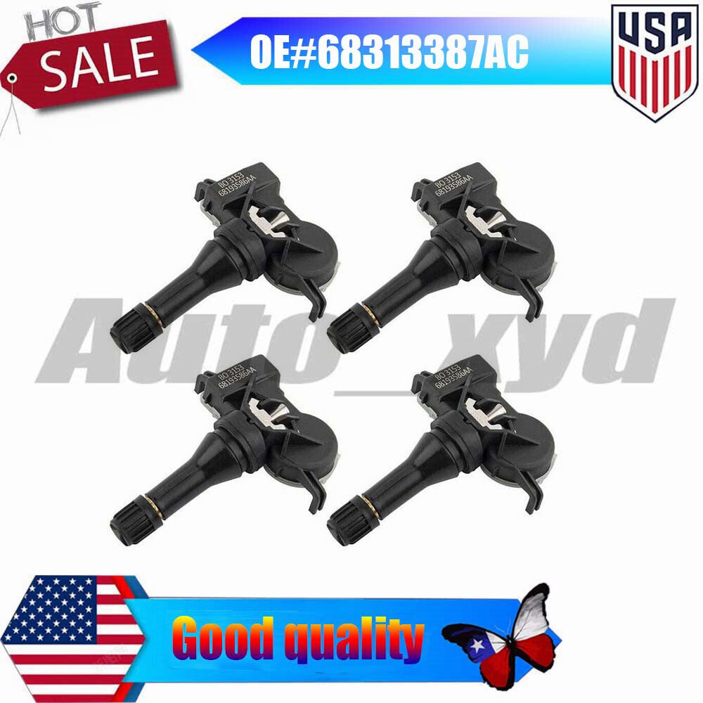 4PCS 68313387AC TPMS Tire Pressure Sensor for Chrysler 200 for Dodge Dart for Fiat 500X