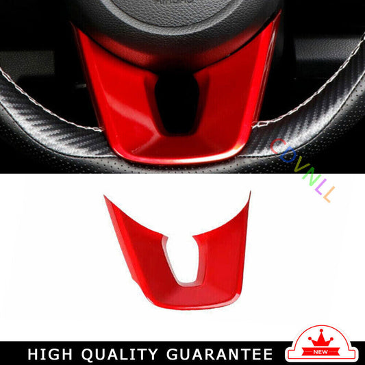 Car Inner Steering Wheel U Type Cover Trim Fit for Kia Seltos 20-22 Bright Red