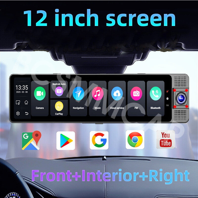 12 Touch Screen 4G WIFI Car DVR Camera Android Dash Cam for Smart Rearview Mirror