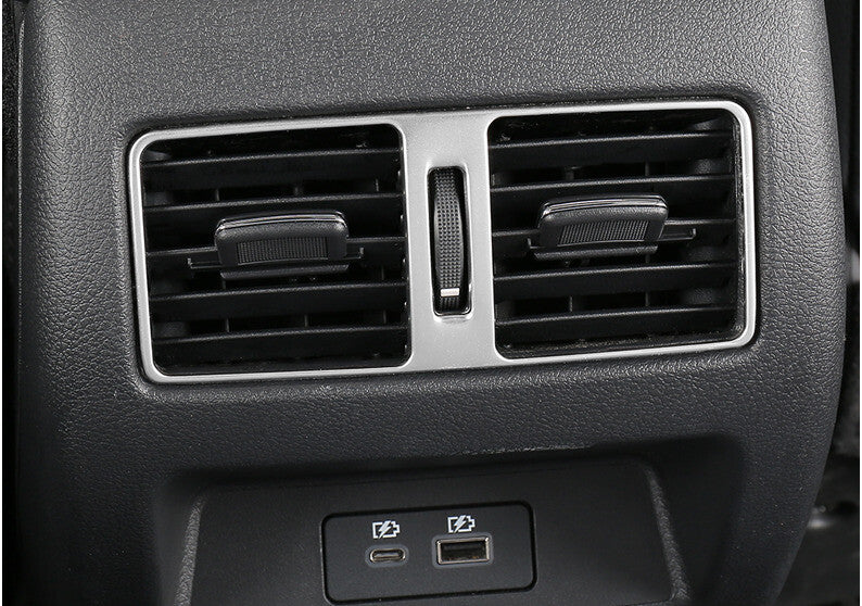 Rear Air Outlet Vent Frame Trim Fit for Nissan Altima Teana 2019-22 Silver Steel