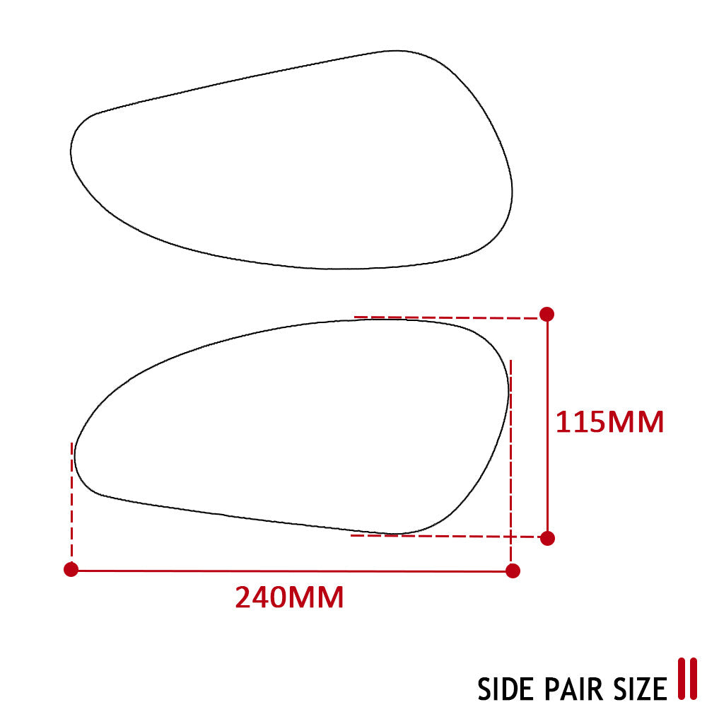for Triumph T120 100 Anti slip Tank Pads Gas Knee Grip Traction Pads Side Decals