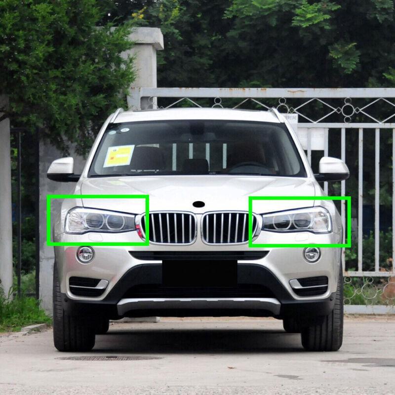 Fit for BMW X3 F25 2014 -2017 Pair Cover Lens Headlight Headlamp Clear Lens L +R