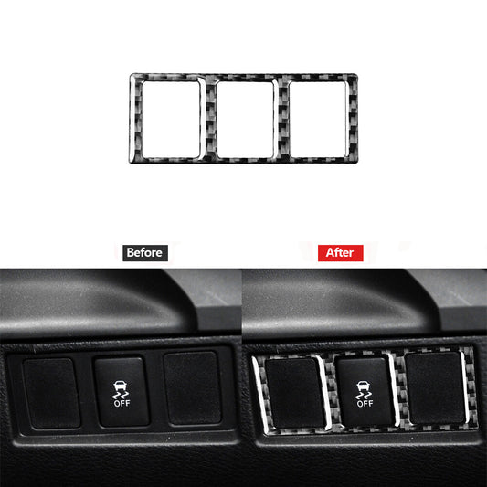 Carbon Fiber Model Switch Button Cover Trim Sticker for Toyota Tundra 2014-2018