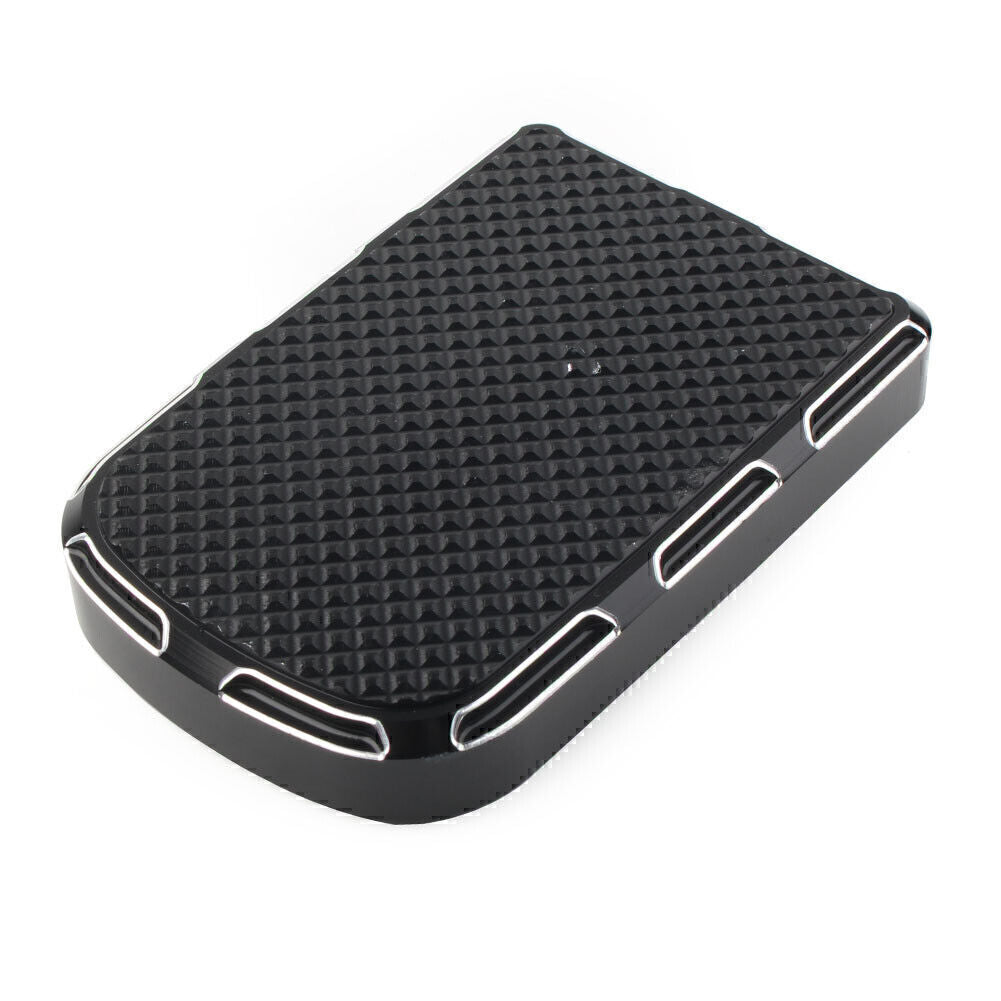 1X CNC Brake Pedal Pad Cover for Harley Road Glide Street Glide Softail Fatboy