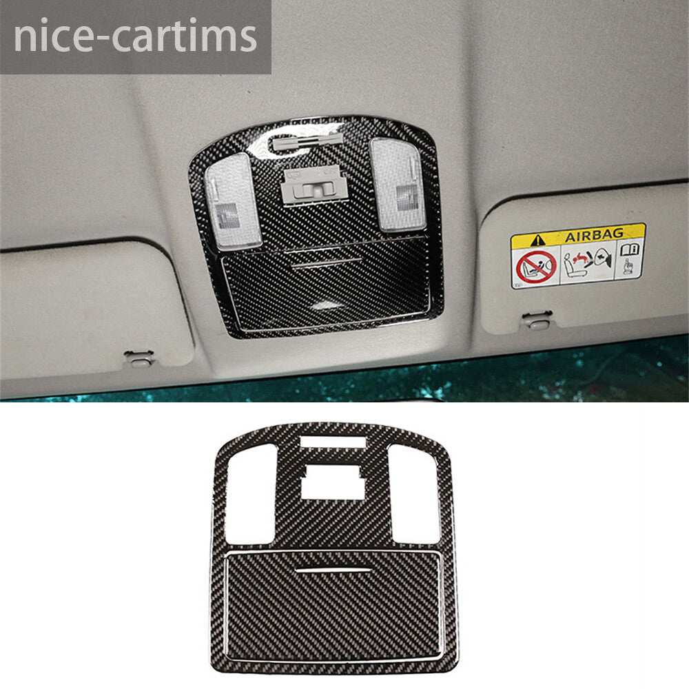For T@yota Hilux Revo 2015-2021 Carbon Fiber Front Reading Light Lamp Panel Trim