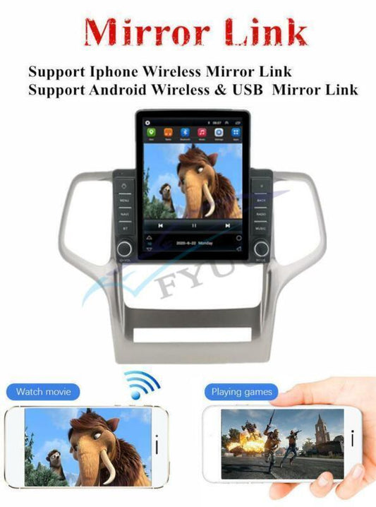 GPS Navi 1+16GB 9.5 Car Stereo Radio WiFi OBD RDS For 11-13 for Jeep Grand Cherokee