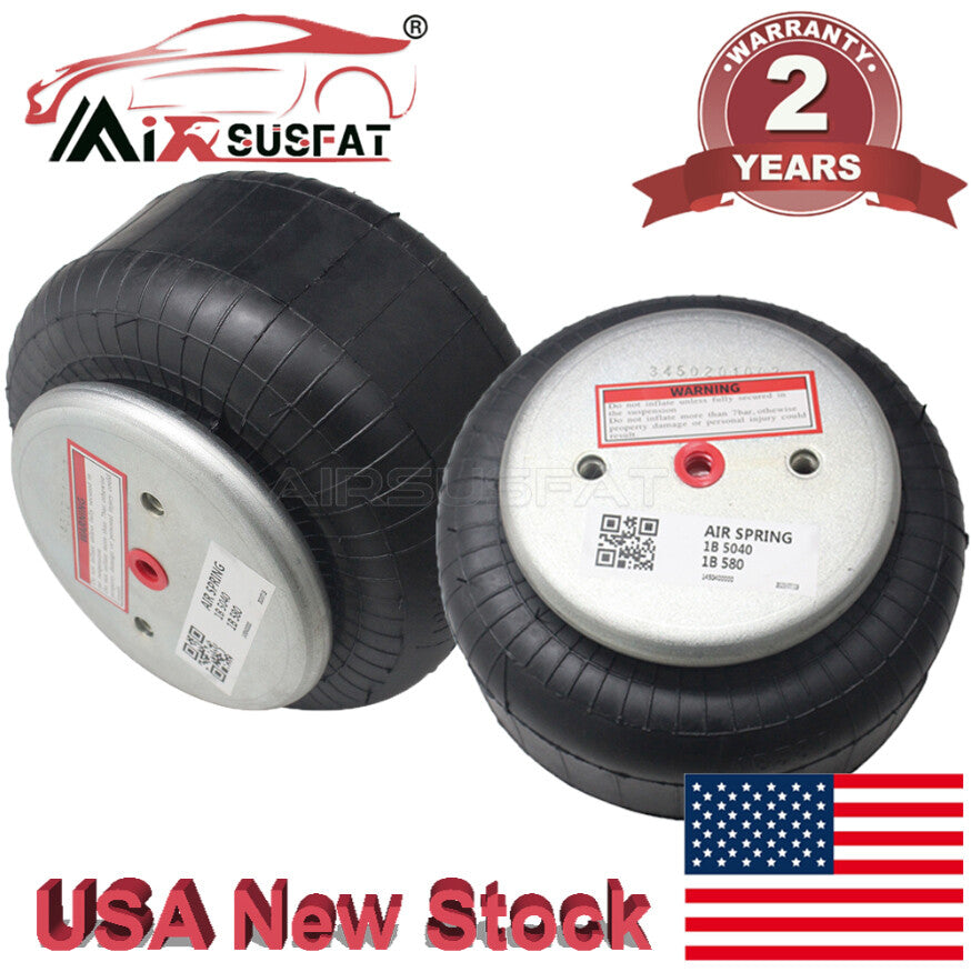 2X Air Suspension Strut Spring Bags For Firestone W01-358-7598 / 1B8-580